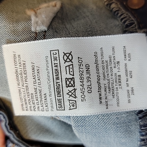 Topshop Moto Leigh Jeans Size 30 - Picture 5 of 5